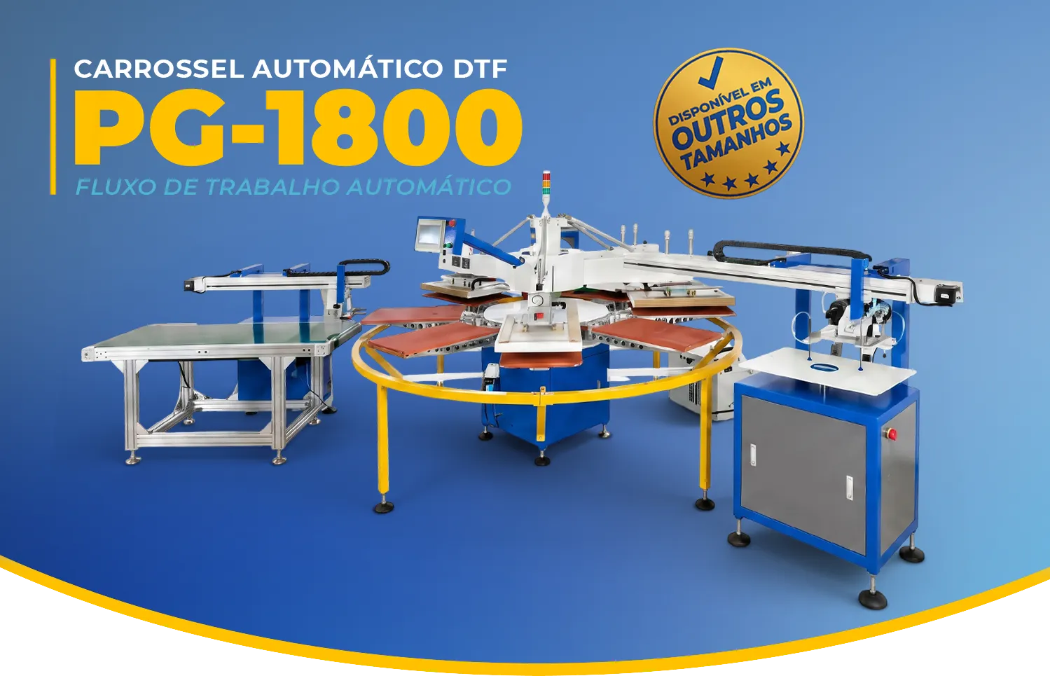 AUTOMAÇÃO COMPLETA PARA UMA PRODUÇÃO DTF <strong>MAIS RÁPIDA, PRECISA E LUCRATIVA</strong>